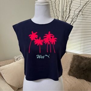 NWT Rihanna Fenty Puma Crop Cut Sleeve Tank Top